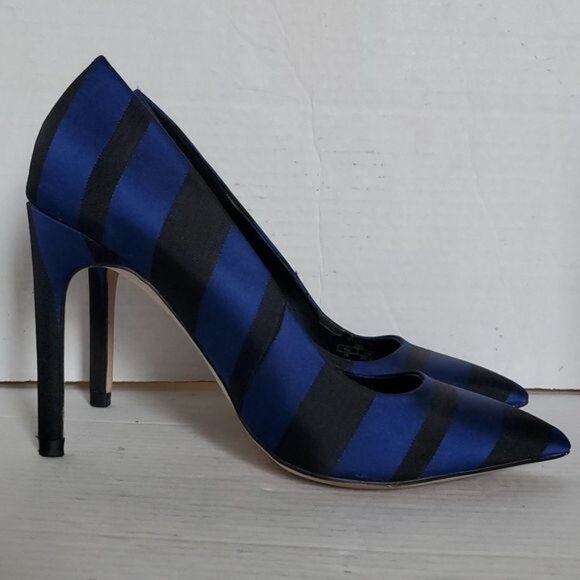 Zara Basic Stilettos Heels Pumps Shoes Pointed Toe Blue Black Women's WOMANS 5.5 - Picture 7 of 14